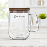 Taza de vidrio de doble pared de NaturalSlim® - NaturalSlim USA