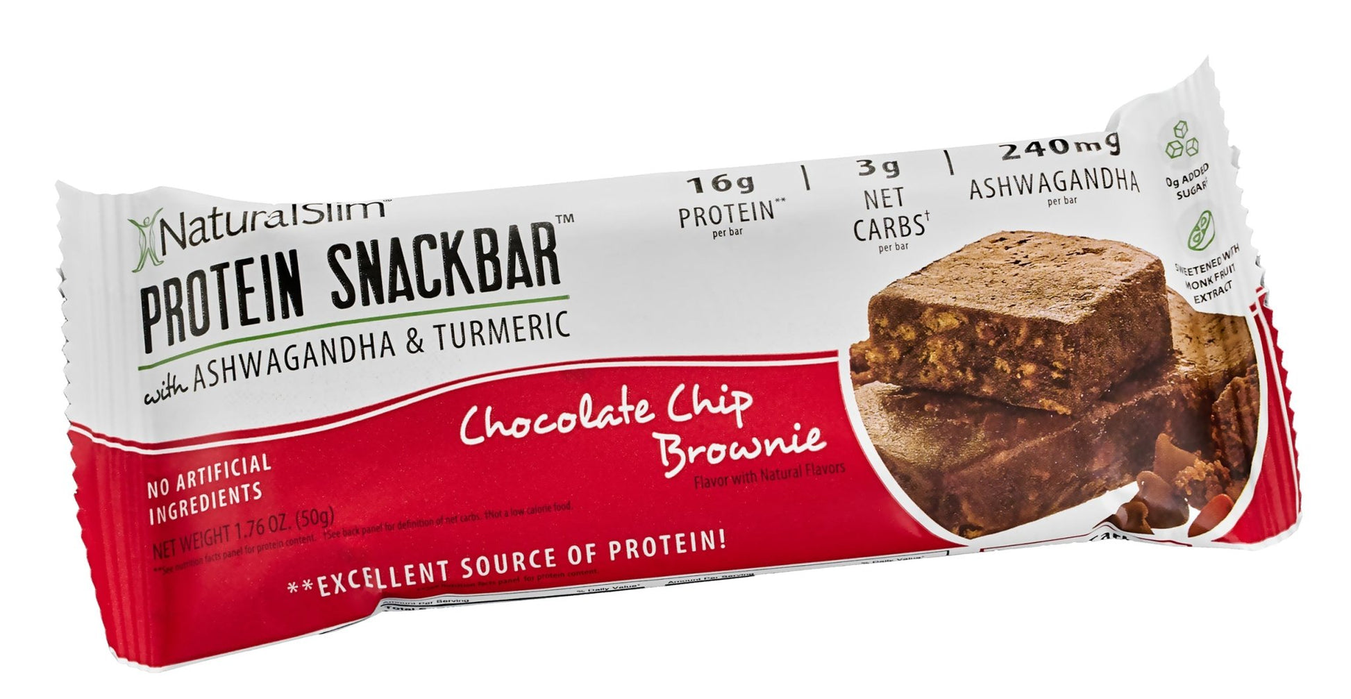 NaturalSlim® Protein Snackbar™ Chocolate Chip Brownie | Barras de proteína - NaturalSlim USA
