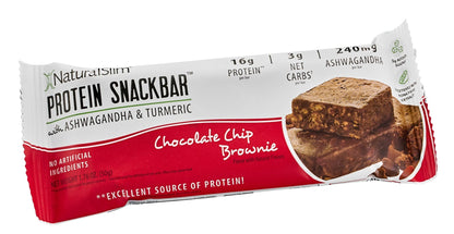 NaturalSlim® Protein Snackbar™ Chocolate Chip Brownie | Barras de proteína - NaturalSlim USA