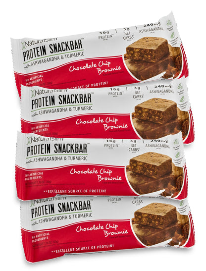 NaturalSlim® Protein Snackbar™ Chocolate Chip Brownie | Barras de proteína - NaturalSlim USA
