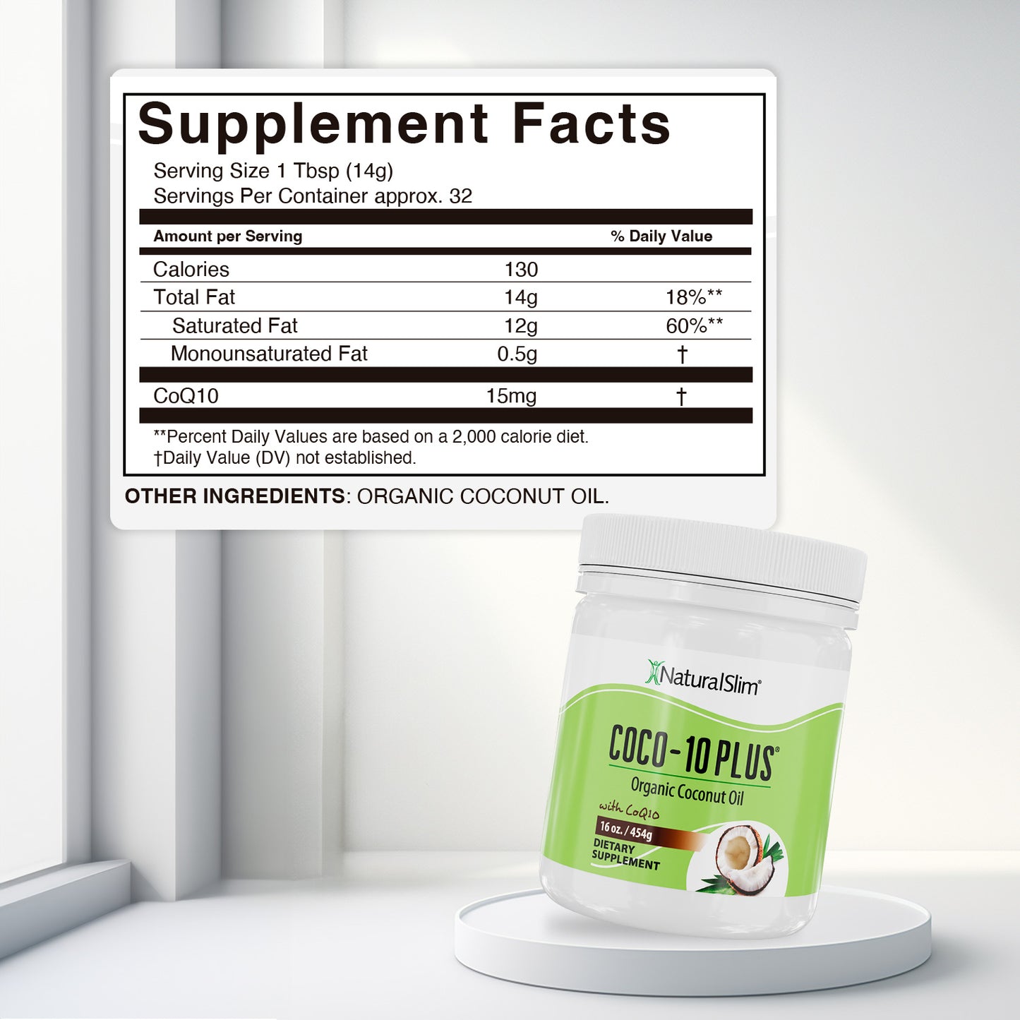 Coco - 10 Plus® | Aceite de Coco con CoQ10 - NaturalSlim USA