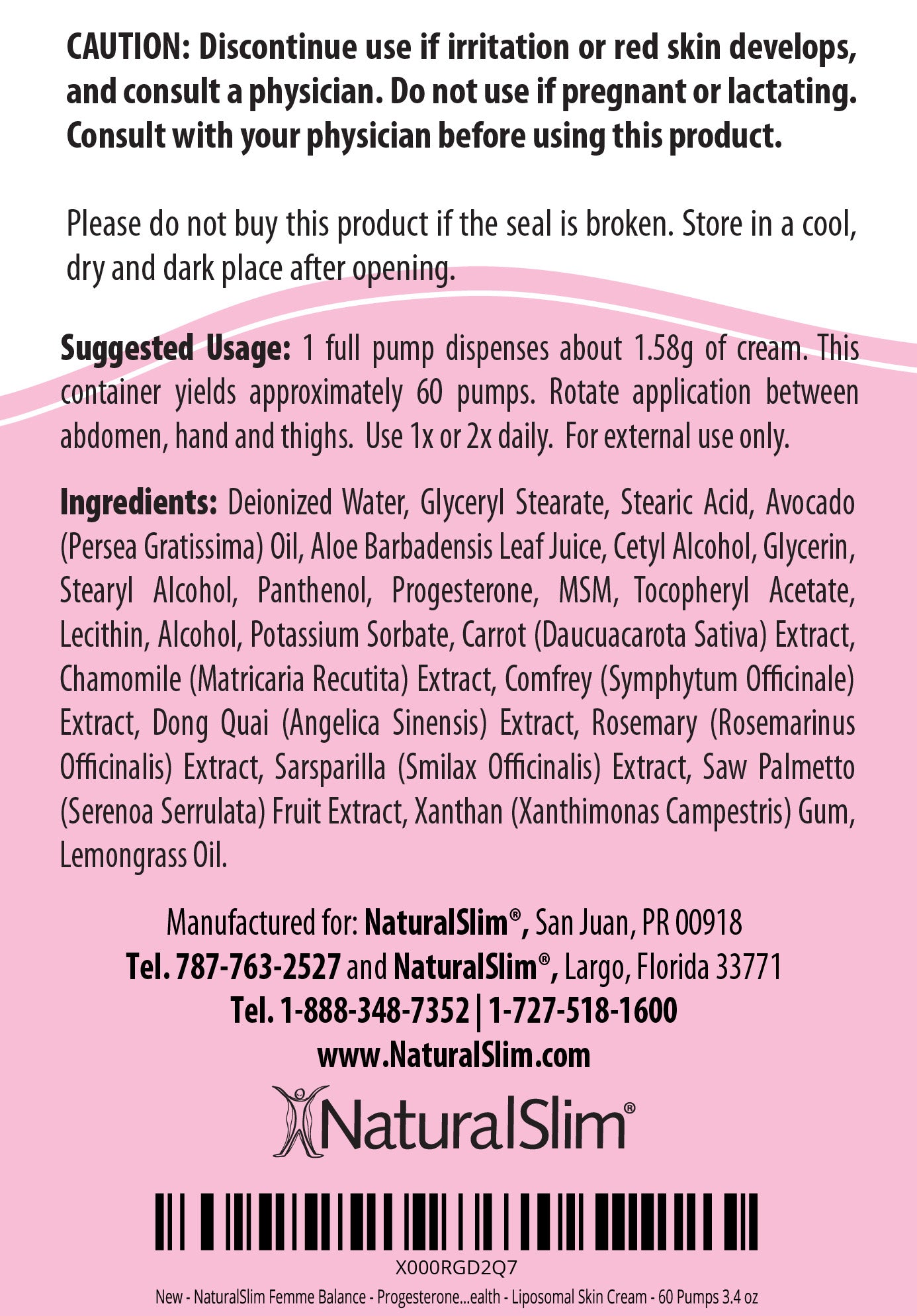 Femme Balance™ | Crema Liposomal Para la Piel - NaturalSlim USA