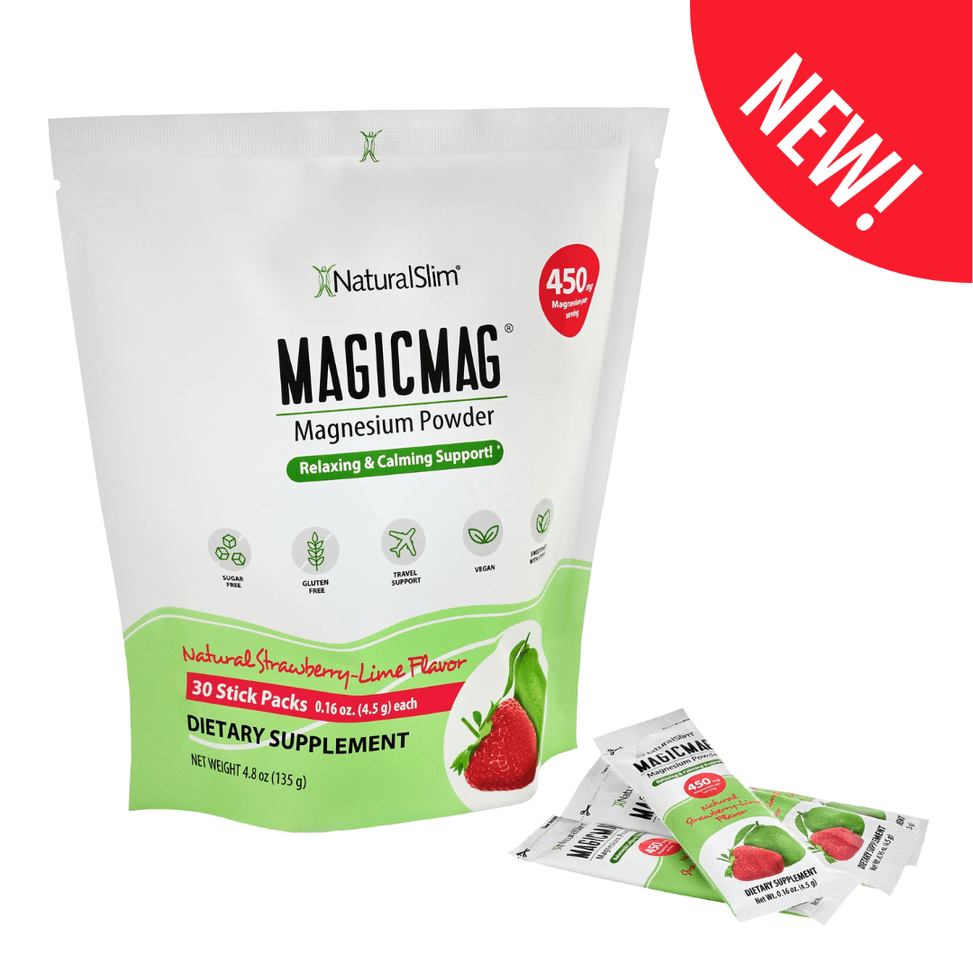 MagicMag® Stick Packs | Viaje - Travel | Fresa - Limón | Suplemento Citrato de Magnesio | Apoyo Relajante y Calmante* - NaturalSlim USA