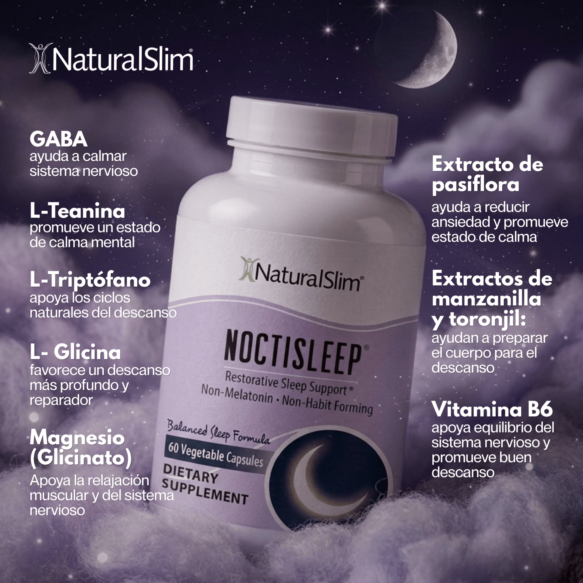 NoctiSleep | Apoyo equilibrado para un sueño reparador - NaturalSlim USA
