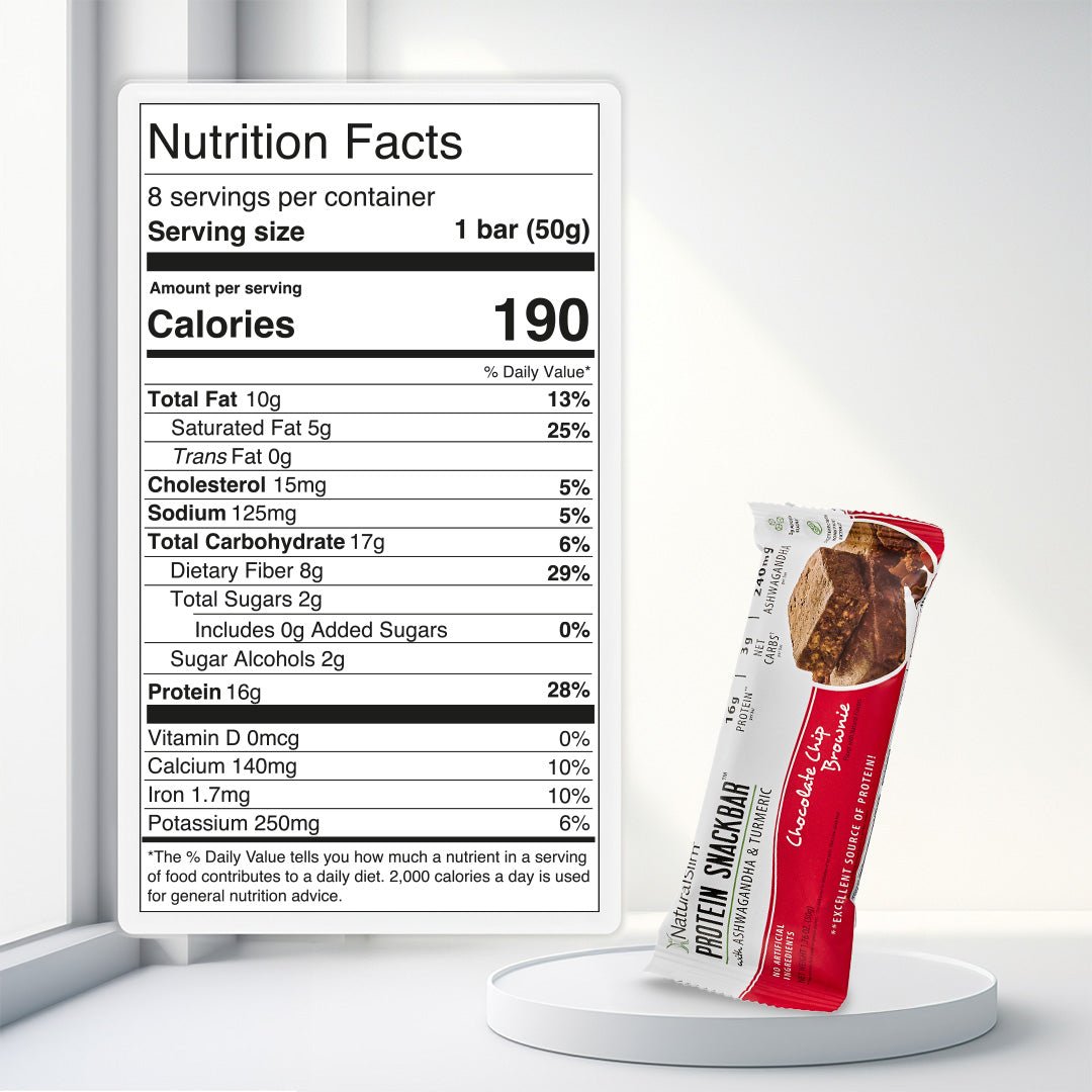 NaturalSlim® Protein Snackbar™ Chocolate Chip Brownie | Barras de proteína - NaturalSlim USA