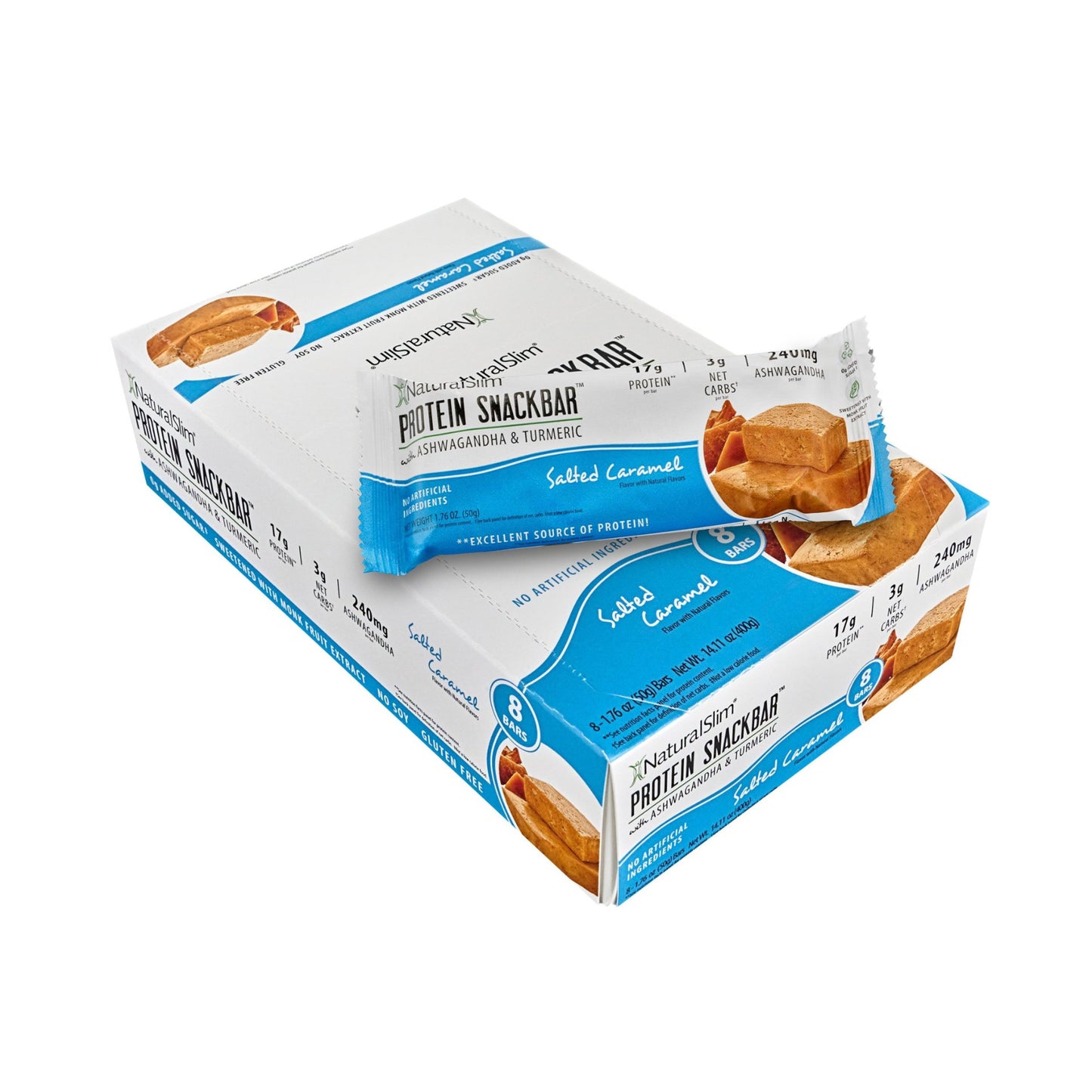 NaturalSlim® Protein Snackbar™ Salted Caramel | Barras de proteína - NaturalSlim USA